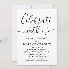 米国祝タイポグラフィ結婚式招待状 招待状