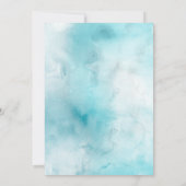 米国祝ティール(緑がかった色)ホワイトウォーター色披露宴付き 招待状 (裏面)