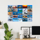 米国空母モンタージュ ポスター (ホームオフィス)