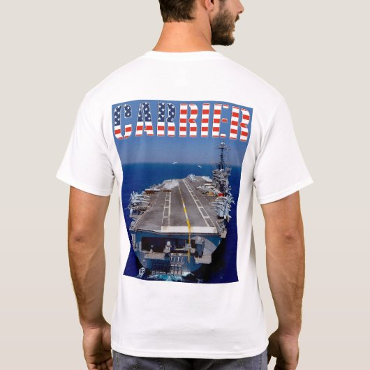 米国空母 – 船首/船尾 Tシャツ (裏面)