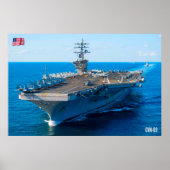 米国空母 – CVN-69 ポスター (正面)