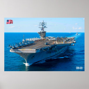 米国空母 – CVN-69 ポスター