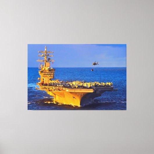 米国空母 – CVN-69 40x60 キャンバスプリント (正面)