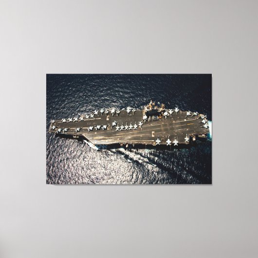 米国空母 – CVN-72 32x48 キャンバスプリント (正面)
