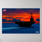 米国空母 – CVN-73 ポスター (正面)