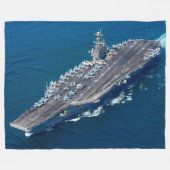 米国空母 – CVN 74 フリースブランケット (正面(横))