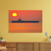 米国空母 – CVN-74 24x36 キャンバスプリント (インサイチュ (リビング))