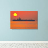 米国空母 – CVN-74 24x36 キャンバスプリント (インサイチュ (ウッドフロア))