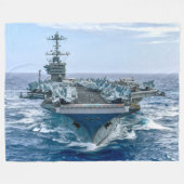 米国空母 – CVN 75 フリースブランケット (正面(横))