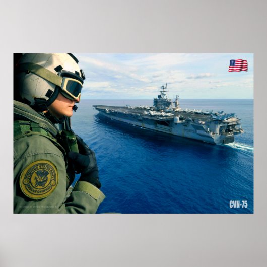 米国空母 – CVN-75 ポスター (正面)