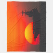 米国空母 – CVN 77 フリースブランケット (正面)