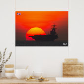 米国空母 – CVN-77 ポスター (キッチン)