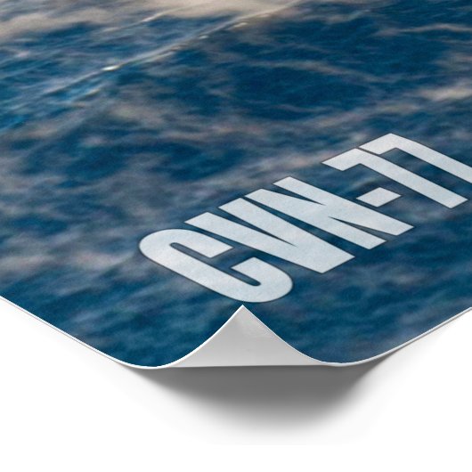 米国空母 – CVN-77 ポスター (角)