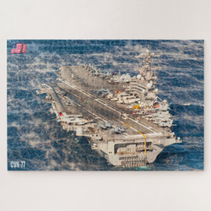 米国空母 – CVN 77 (20x30インチ) ジグソーパズル