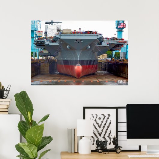 米国空母 – CVN-78 ポスター (ホームオフィス)
