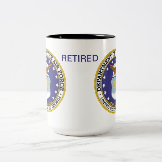 米国空軍コーヒ退職したーマグ ツートーンマグカップ (中央)