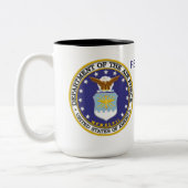 米国空軍コーヒ退職したーマグ ツートーンマグカップ (左)