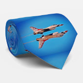 米国空軍ジェット機雷鳥F16 USAF ネクタイ (ロール)