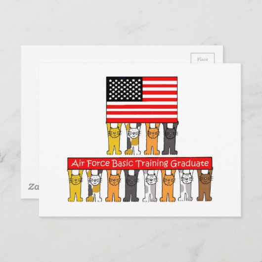 米国空軍基本訓練科 案内ポストカード (正面/裏面)
