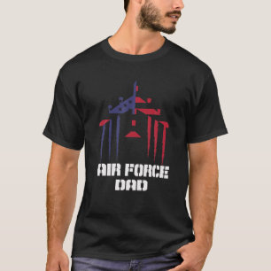 米国空軍誇りを持ったパパ（娘、息子、妻、金） Tシャツ