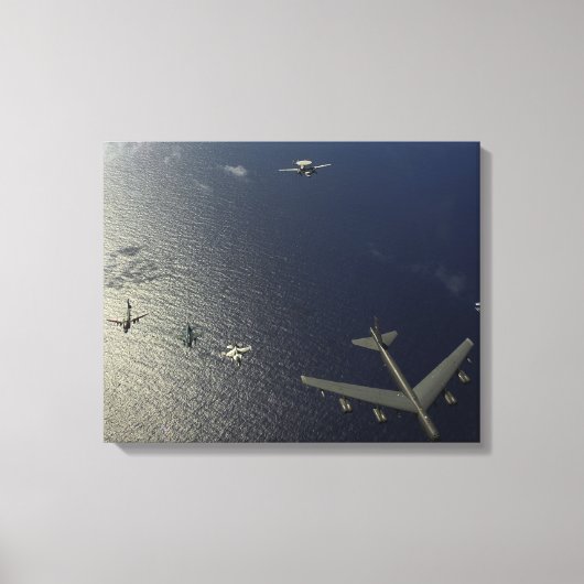 米国空軍B-52ストラトフォレス航空機2 キャンバスプリント (正面)