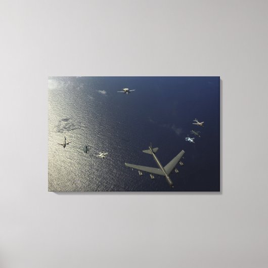 米国空軍B-52ストラトフォレス航空機2 キャンバスプリント (正面)