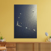 米国空軍B-52成層要塞の航空機 キャンバスプリント (インサイチュ (リビング))