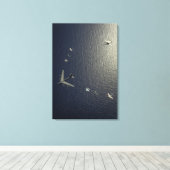 米国空軍B-52成層要塞の航空機 キャンバスプリント (インサイチュ (ウッドフロア))