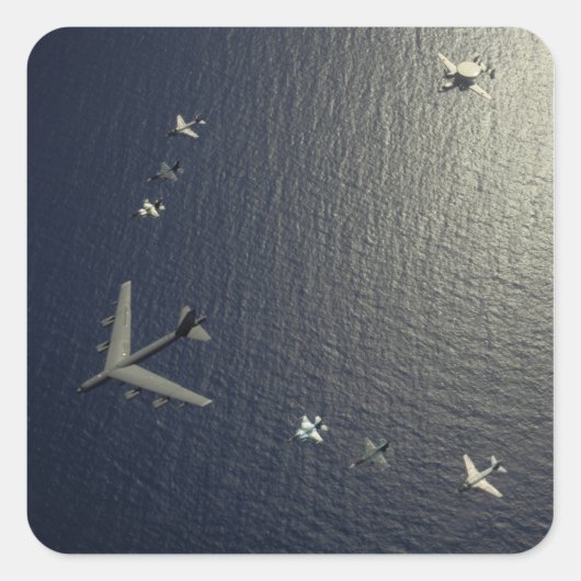 米国空軍B-52成層要塞の航空機 スクエアシール (正面)