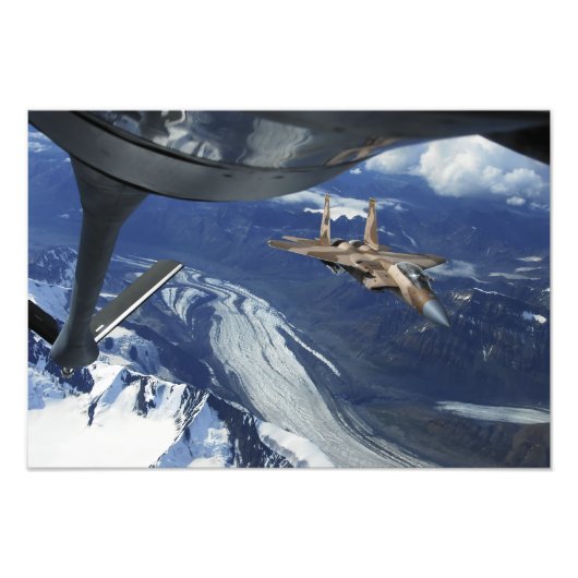 米国空軍F-15Cイーグルが位置する フォトプリント (正面)