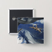 米国空軍F-15Cイーグルが位置する 缶バッジ (正面&裏面)