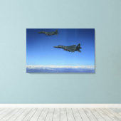 米国空軍F-15Eストライクイーグル2 キャンバスプリント (インサイチュ (ウッドフロア))