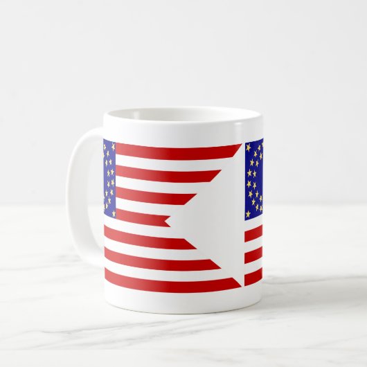 米国第7の騎兵隊はGuidonの旗を戦います コーヒーマグカップ (正面左)