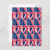 米国籍と英国国旗の両用はがき ポストカード (正面/裏面)