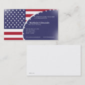 米国米国の旗の名刺 名刺 (正面/裏面)