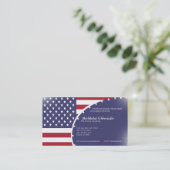 米国米国の旗の名刺 名刺 (スタンド正面)
