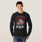 米国素晴らし国旗のナースお気に入りのがPap Stと呼ぶ Tシャツ (正面フル)