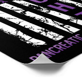 米国紫国旗の月11月膵がんA ポスター (角)