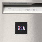 米国絞り染め愛国的赤白青7月M日4日 マグネット (インサイチュ (食洗機))