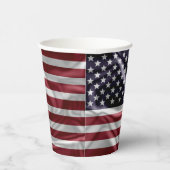 米国羽ばたき国旗の赤、白ストライプ色、星空 紙コップ (右)