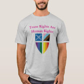 米国聖公会 トランスジェンダーの権利は人権です Tシャツ (正面)