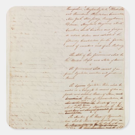 米国荷車を引く憲法の第1号 スクエアシール (正面)