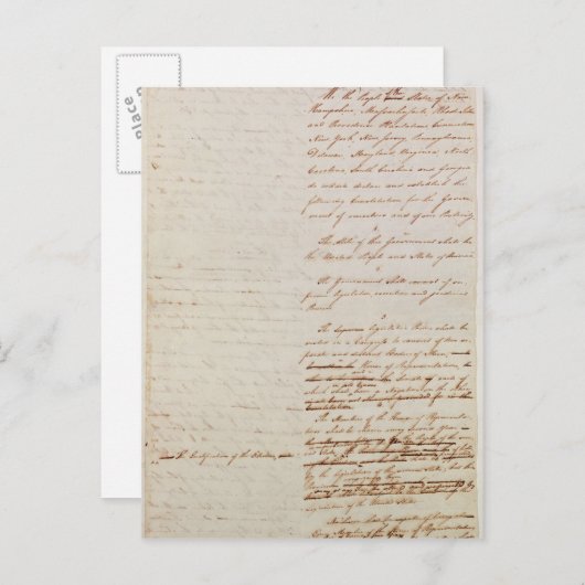 米国荷車を引く憲法の第1号 ポストカード (正面/裏面)