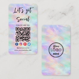 米国虹色Opal Qrコードスタイリッシュに接続 名刺