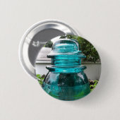 米国製のヴィンテージ絶縁体 缶バッジ (正面&裏面)