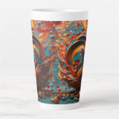 米国製の大型ラテマグカップ。セラミックカラフルカップ。 カフェラテマグ (正面)