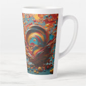 米国製の大型ラテマグカップ。セラミックカラフルカップ。 カフェラテマグ (右)