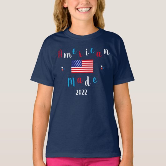 米国製のTシャツ国旗 Tシャツ (正面)
