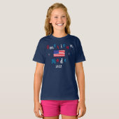 米国製のTシャツ国旗 Tシャツ (正面フル)