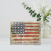 米国製ダーティヴィンテージフラグ付きポストカード ポストカード (スタンド正面)